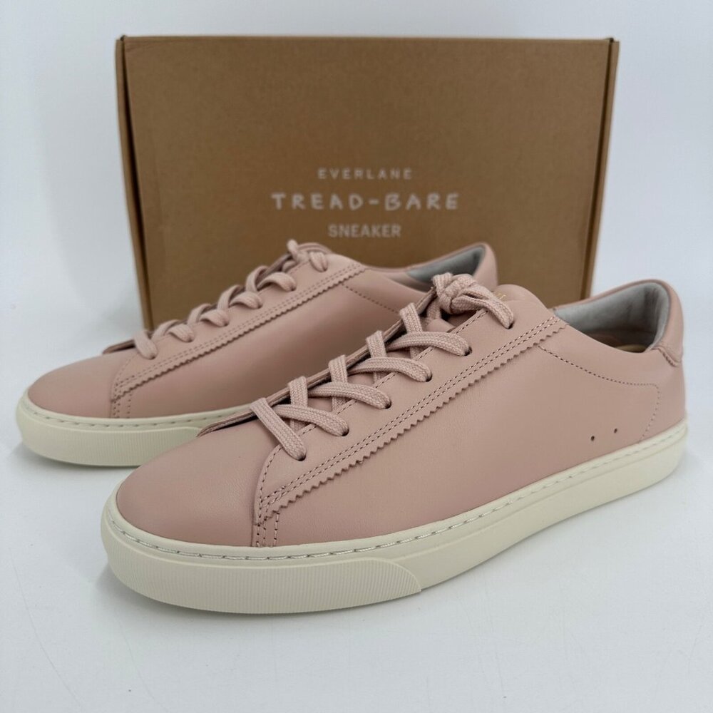 Everlane The Day Sneaker in Pale Pink Leather sz 8 Women's Lace-up Shoes Casual